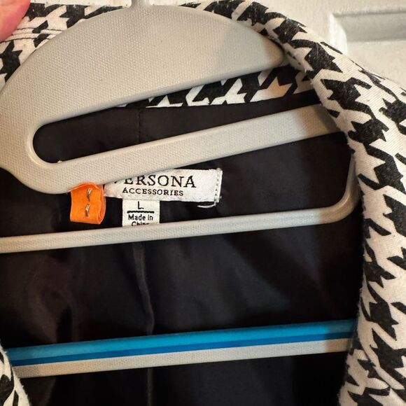 Versona Black and White Houndstooth Blazer size Large - Picture 2 of 13